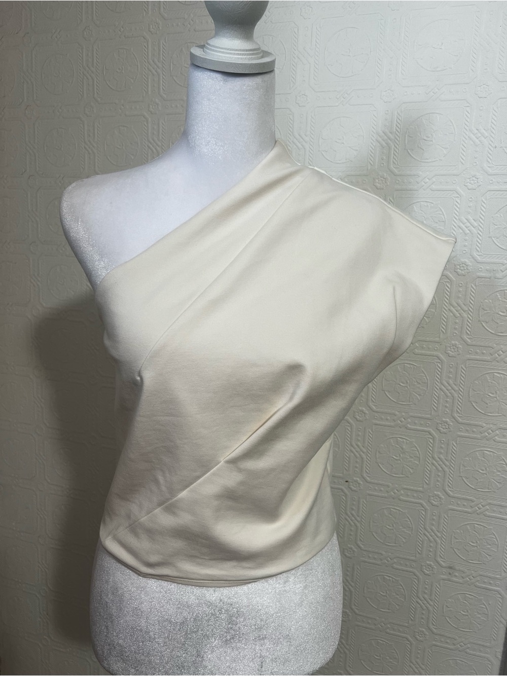 Express One-Shoulder Cream Top